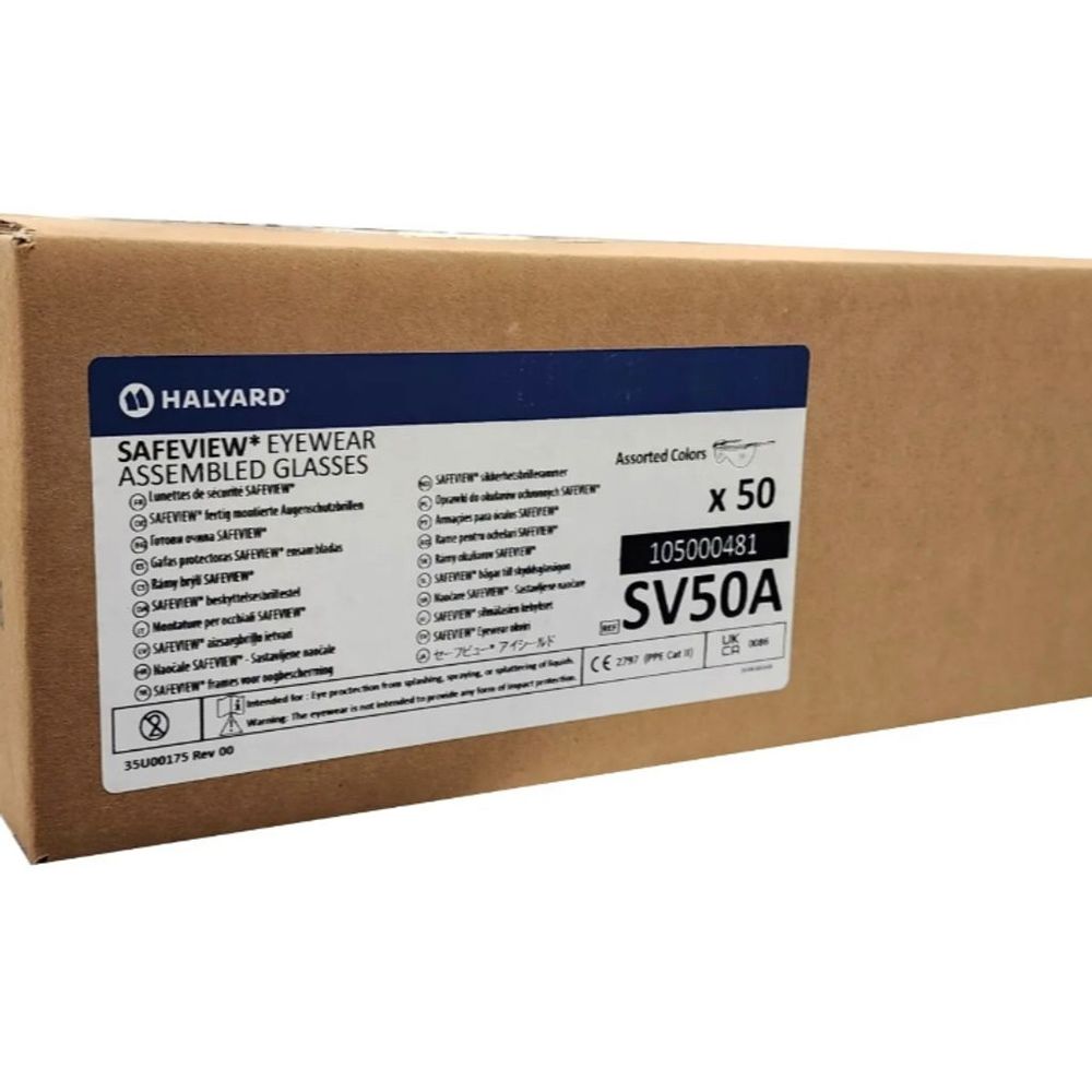 Halyard Safeview Assembled Laser Eye Protection Glasses, Pack of 50
